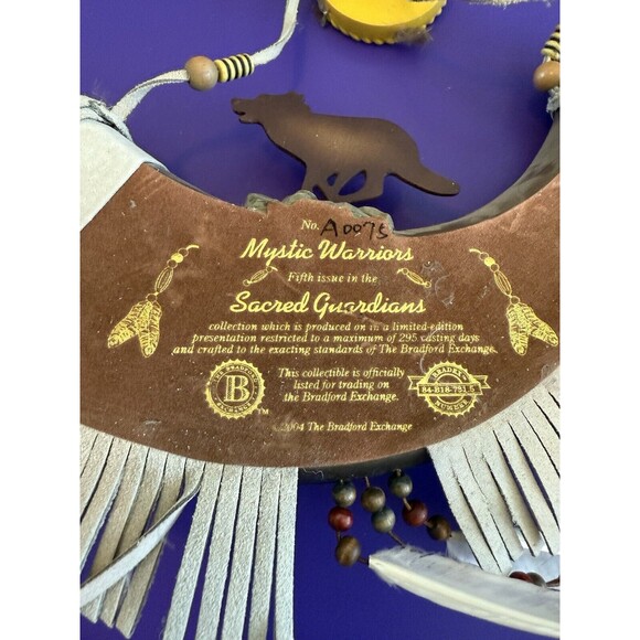 Bradford Exchange Sacred Guardians Wolf Horn Mystic Warriors Numbered A0075 - Picture 4 of 6